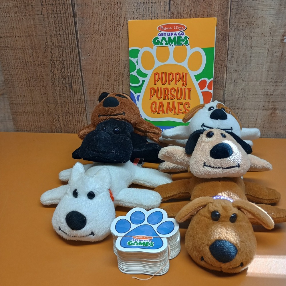 Melissa & Doug Plush Puppy Dog Set Spot Pepper Buddy Cocoa Stuffed Animal Games